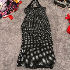 ASOS Black Maxi with silver jewels Dress